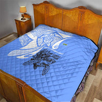 North Caribbean Coast Nicaragua Quilt with Tribal Turtle Design and Floral Coast Pride - Wonder Print Shop