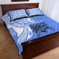 North Caribbean Coast Nicaragua Quilt Bed Set with Tribal Turtle Design and Floral Coast Pride - Wonder Print Shop