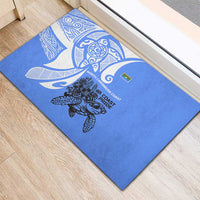 North Caribbean Coast Nicaragua Rubber Doormat with Tribal Turtle Design and Floral Coast Pride - Wonder Print Shop