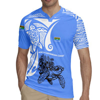 North Caribbean Coast Nicaragua Rugby Jersey with Tribal Turtle Design and Floral Coast Pride - Wonder Print Shop