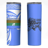 North Caribbean Coast Nicaragua Skinny Tumbler with Tribal Turtle Design and Floral Coast Pride - Wonder Print Shop