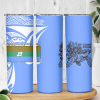 North Caribbean Coast Nicaragua Skinny Tumbler with Tribal Turtle Design and Floral Coast Pride - Wonder Print Shop
