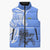 North Caribbean Coast Nicaragua Sleeveless Puffer Jacket with Tribal Turtle Design and Floral Coast Pride - Wonder Print Shop