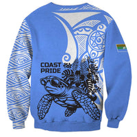 North Caribbean Coast Nicaragua Sweatshirt with Tribal Turtle Design and Floral Coast Pride - Wonder Print Shop