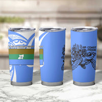 North Caribbean Coast Nicaragua Tumbler Cup with Tribal Turtle Design and Floral Coast Pride - Wonder Print Shop