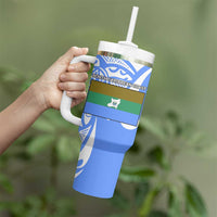 North Caribbean Coast Nicaragua Tumbler With Handle with Tribal Turtle Design and Floral Coast Pride - Wonder Print Shop