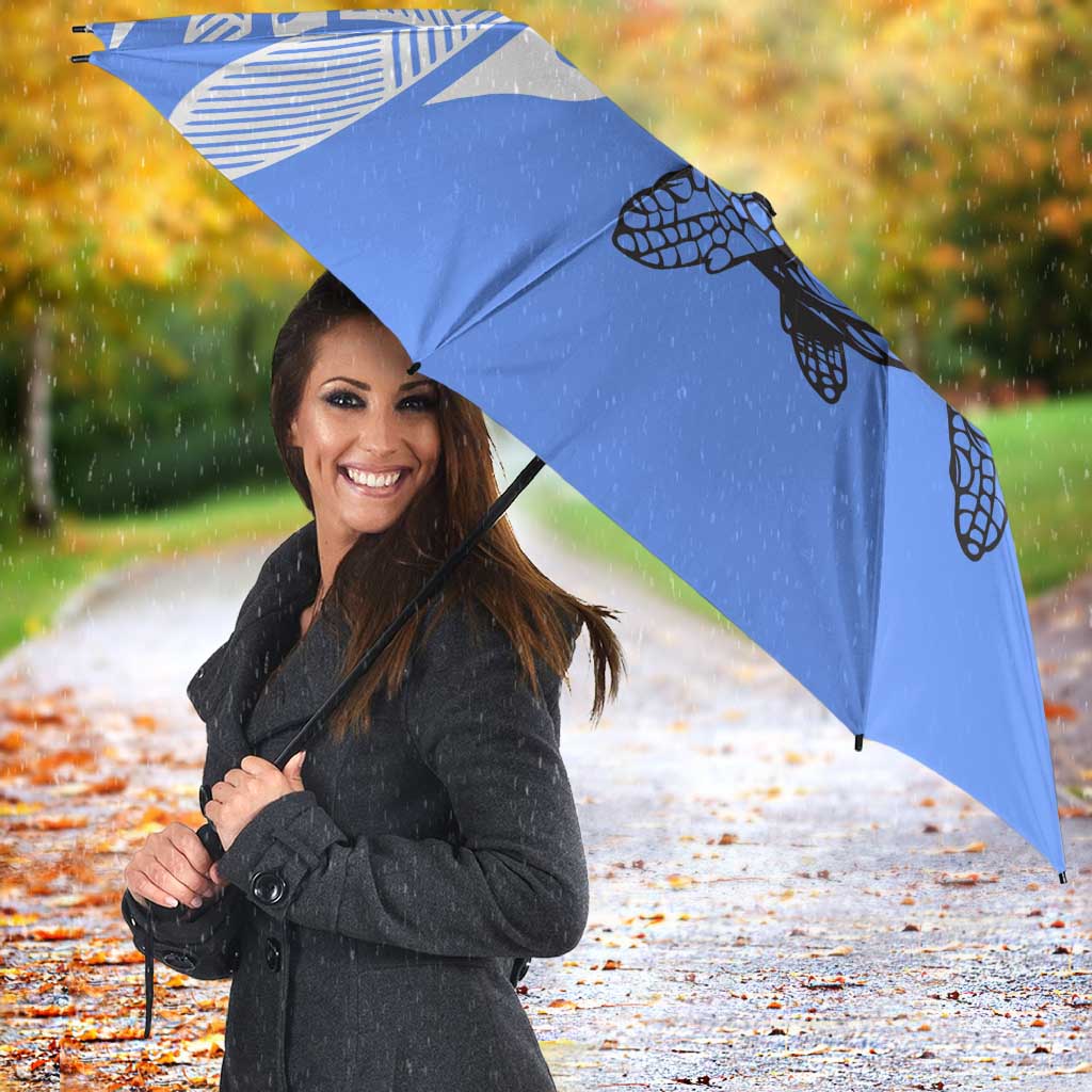 North Caribbean Coast Nicaragua Umbrella with Tribal Turtle Design and Floral Coast Pride - Wonder Print Shop