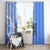 North Caribbean Coast Nicaragua Window Curtain with Tribal Turtle Design and Floral Coast Pride - Wonder Print Shop