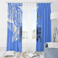 North Caribbean Coast Nicaragua Window Curtain with Tribal Turtle Design and Floral Coast Pride - Wonder Print Shop