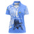 North Caribbean Coast Nicaragua Women Polo Shirt with Tribal Turtle Design and Floral Coast Pride - Wonder Print Shop