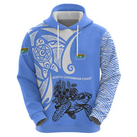 North Caribbean Coast Nicaragua Zip Hoodie with Tribal Turtle Design and Floral Coast Pride - Wonder Print Shop