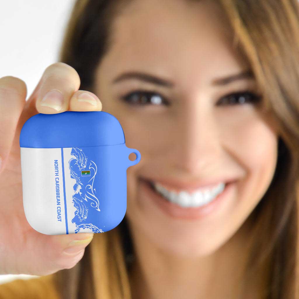 Nicaragua North Caribbean Coast AirPods Case with Ocean Wave Pattern and Dance with the Waves - Wonder Print Shop