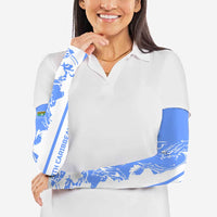 Nicaragua North Caribbean Coast Arm Sleeves with Ocean Wave Pattern and Dance with the Waves - Wonder Print Shop