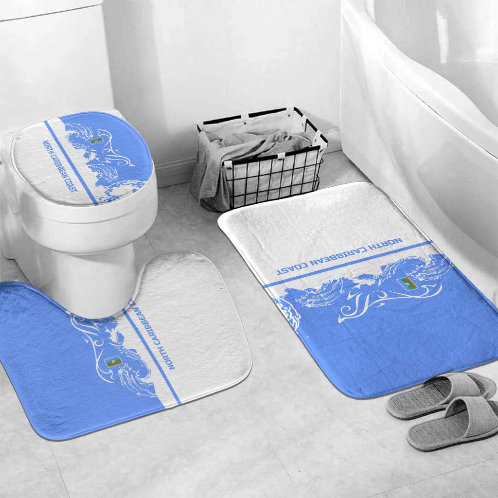Nicaragua North Caribbean Coast Bathroom Set with Ocean Wave Pattern and Dance with the Waves - Wonder Print Shop