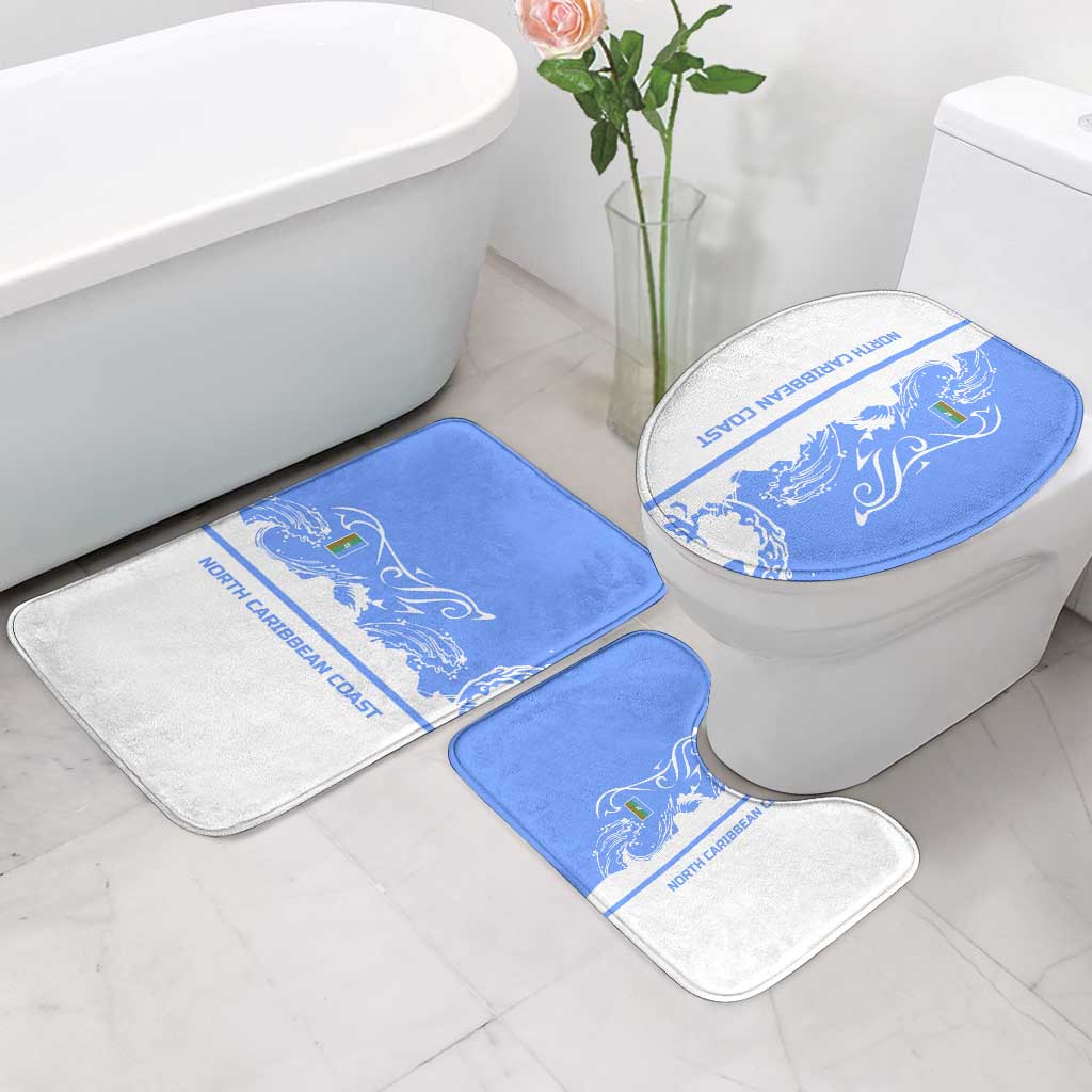 Nicaragua North Caribbean Coast Bathroom Set with Ocean Wave Pattern and Dance with the Waves - Wonder Print Shop
