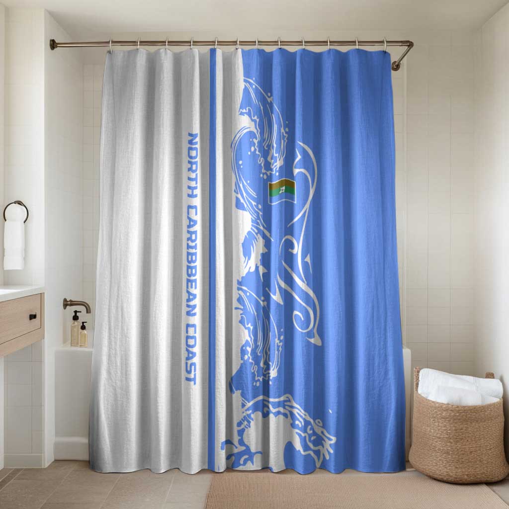 Nicaragua North Caribbean Coast Bathroom Set with Ocean Wave Pattern and Dance with the Waves - Wonder Print Shop