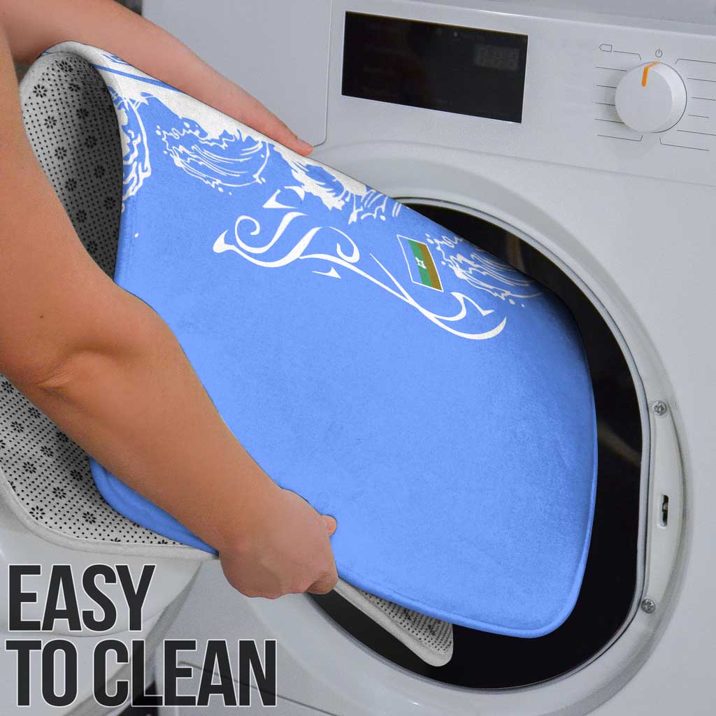 Nicaragua North Caribbean Coast Bathroom Set with Ocean Wave Pattern and Dance with the Waves - Wonder Print Shop