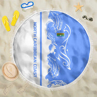 Nicaragua North Caribbean Coast Beach Blanket with Ocean Wave Pattern and Dance with the Waves - Wonder Print Shop