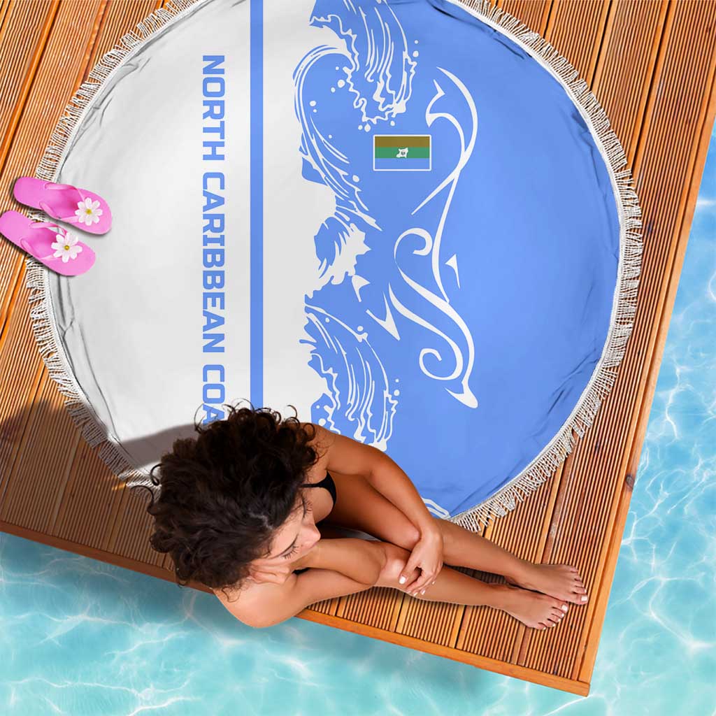 Nicaragua North Caribbean Coast Beach Blanket with Ocean Wave Pattern and Dance with the Waves - Wonder Print Shop
