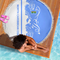 Nicaragua North Caribbean Coast Beach Blanket with Ocean Wave Pattern and Dance with the Waves - Wonder Print Shop