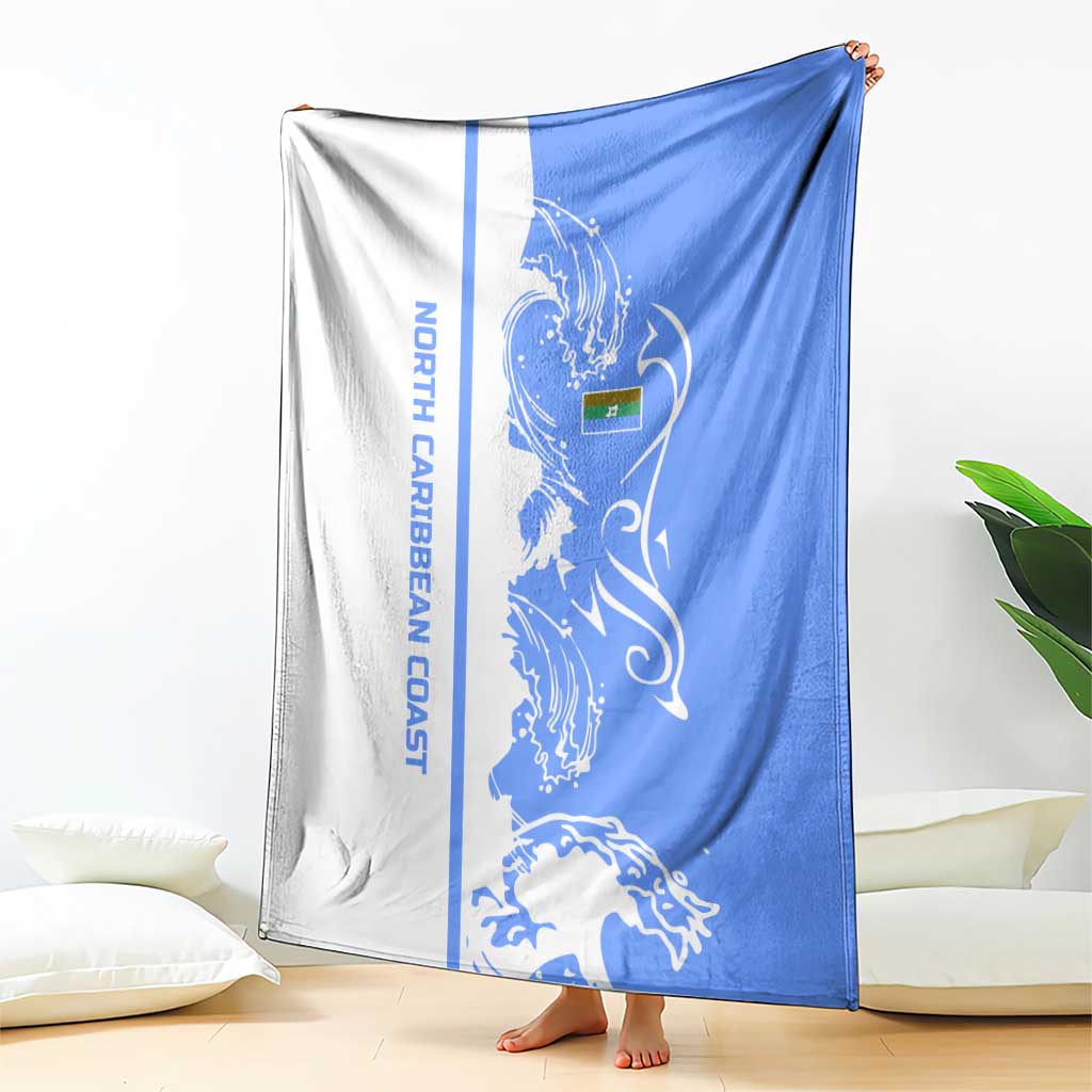 Nicaragua North Caribbean Coast Blanket with Ocean Wave Pattern and Dance with the Waves - Wonder Print Shop