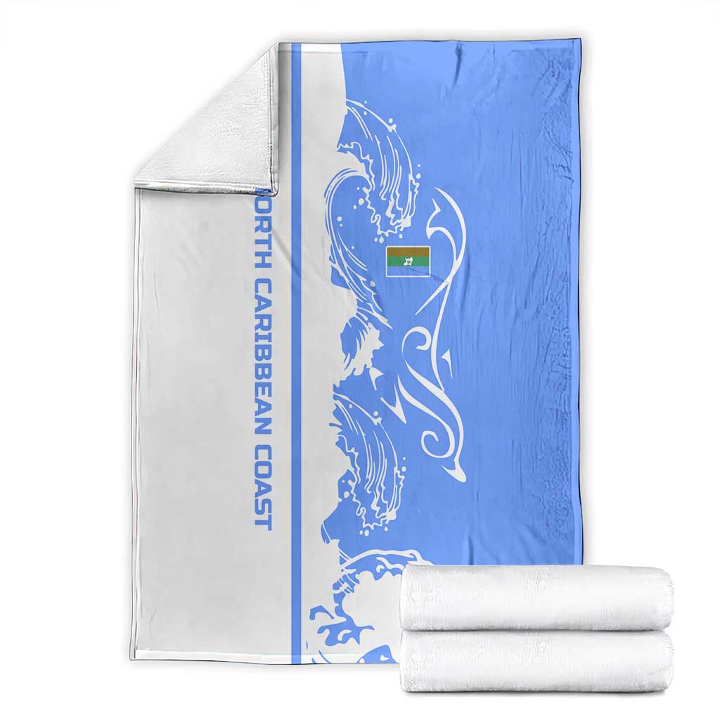 Nicaragua North Caribbean Coast Blanket with Ocean Wave Pattern and Dance with the Waves - Wonder Print Shop