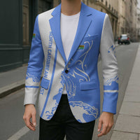 Nicaragua North Caribbean Coast Blazer with Ocean Wave Pattern and Dance with the Waves - Wonder Print Shop