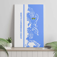 Nicaragua North Caribbean Coast Canvas Wall Art with Ocean Wave Pattern and Dance with the Waves - Wonder Print Shop