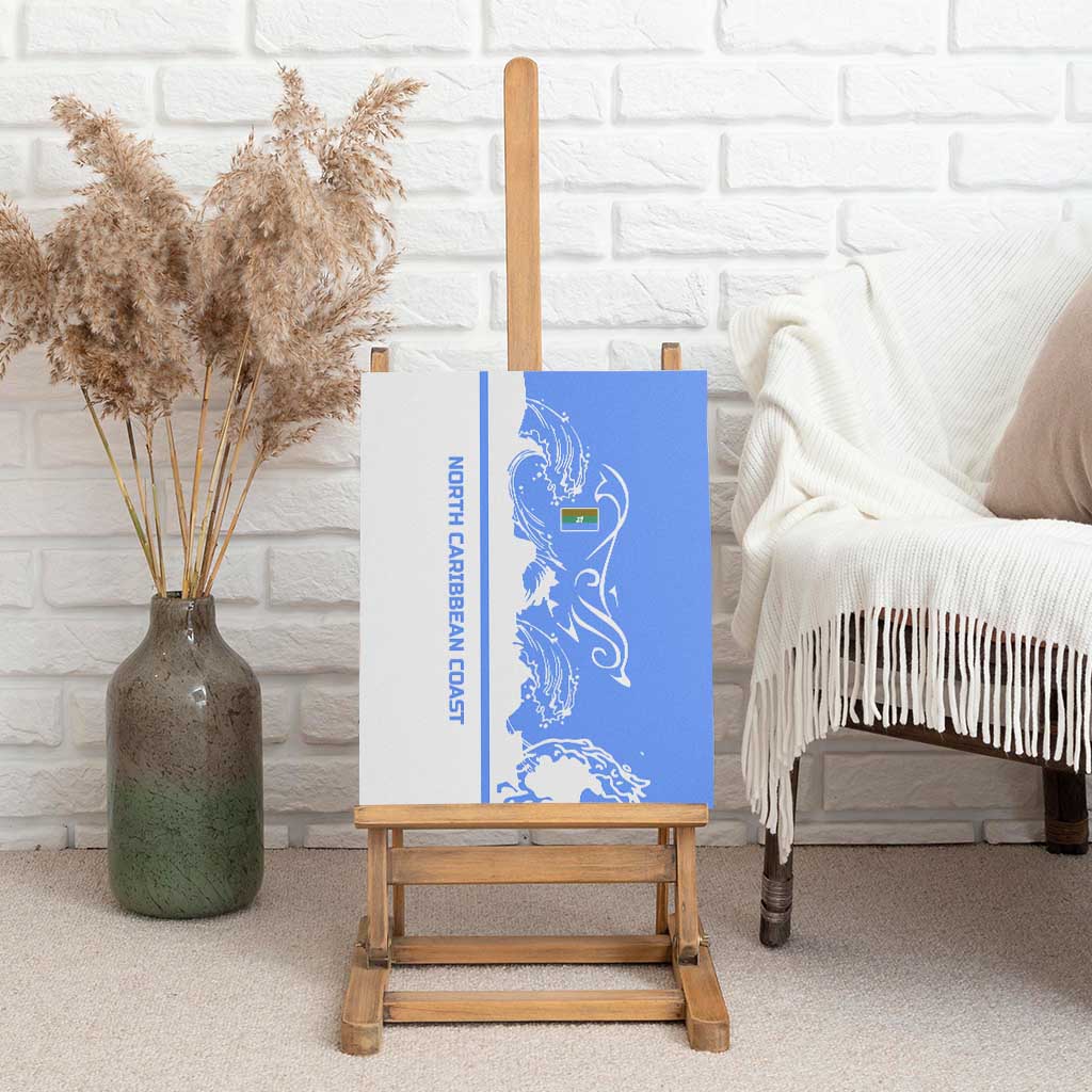 Nicaragua North Caribbean Coast Canvas Wall Art with Ocean Wave Pattern and Dance with the Waves - Wonder Print Shop