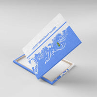 Nicaragua North Caribbean Coast Canvas Wall Art with Ocean Wave Pattern and Dance with the Waves - Wonder Print Shop