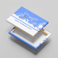 Nicaragua North Caribbean Coast Canvas Wall Art with Ocean Wave Pattern and Dance with the Waves - Wonder Print Shop