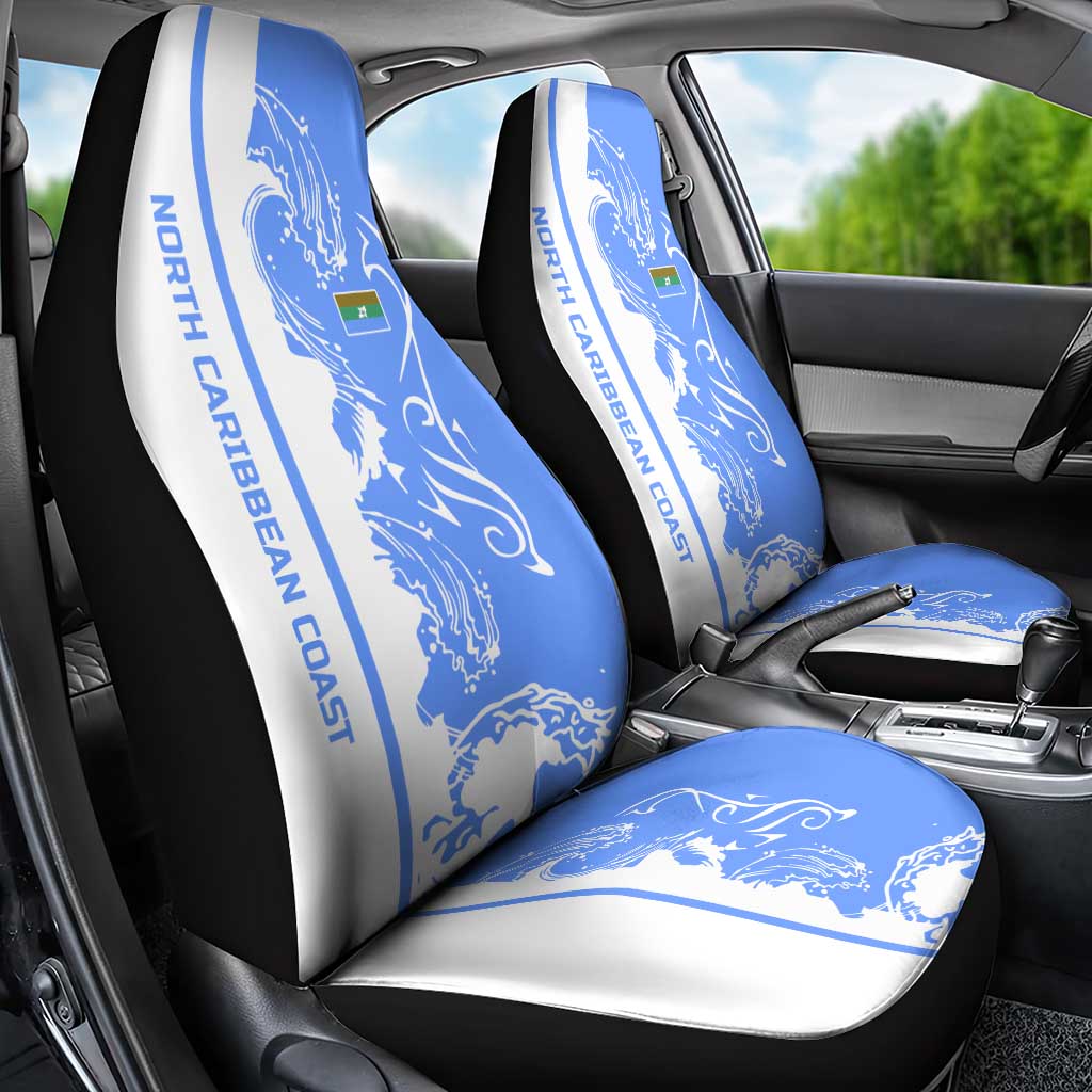 Nicaragua North Caribbean Coast Car Seat Cover with Ocean Wave Pattern and Dance with the Waves - Wonder Print Shop