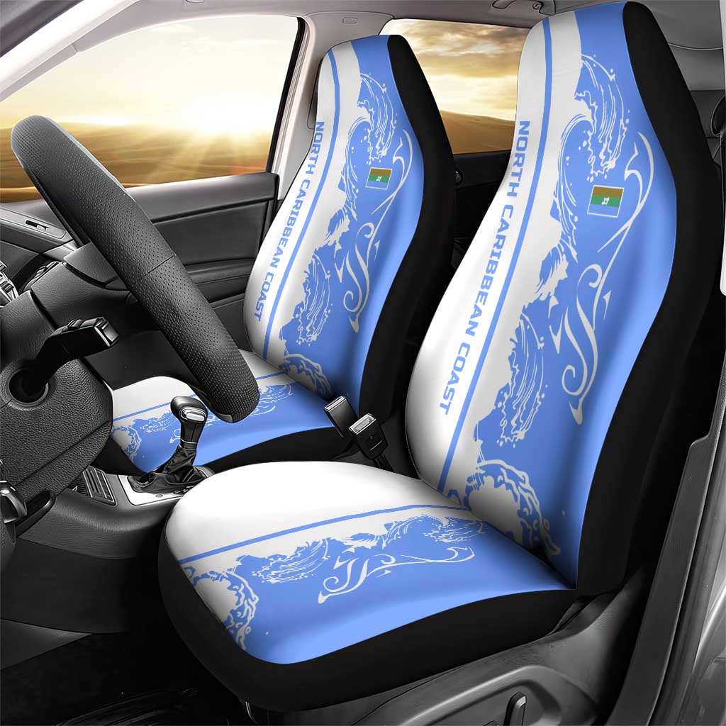 Nicaragua North Caribbean Coast Car Seat Cover with Ocean Wave Pattern and Dance with the Waves - Wonder Print Shop
