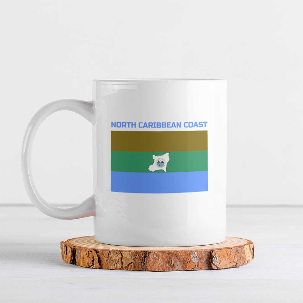 Nicaragua North Caribbean Coast Ceramic Mug with Ocean Wave Pattern and Dance with the Waves - Wonder Print Shop