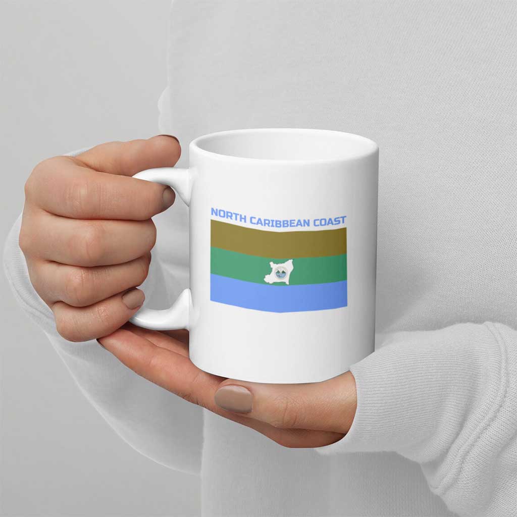 Nicaragua North Caribbean Coast Ceramic Mug with Ocean Wave Pattern and Dance with the Waves - Wonder Print Shop