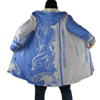 Nicaragua North Caribbean Coast Cloak with Ocean Wave Pattern and Dance with the Waves - Wonder Print Shop