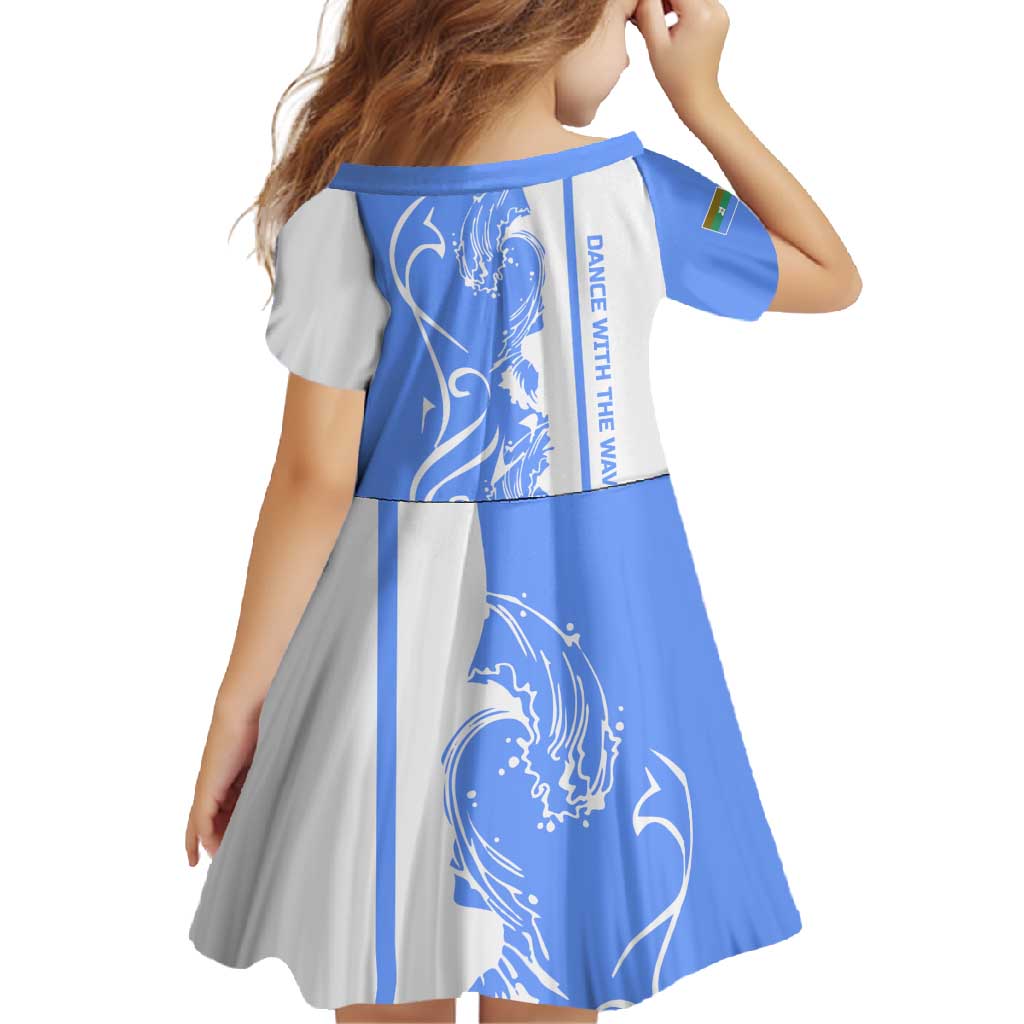 Nicaragua North Caribbean Coast Family Matching Off Shoulder Maxi Dress and Hawaiian Shirt with Ocean Wave Pattern and Dance with the Waves - Wonder Print Shop