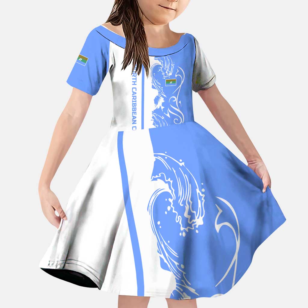 Nicaragua North Caribbean Coast Family Matching Puletasi and Hawaiian Shirt with Ocean Wave Pattern and Dance with the Waves - Wonder Print Shop