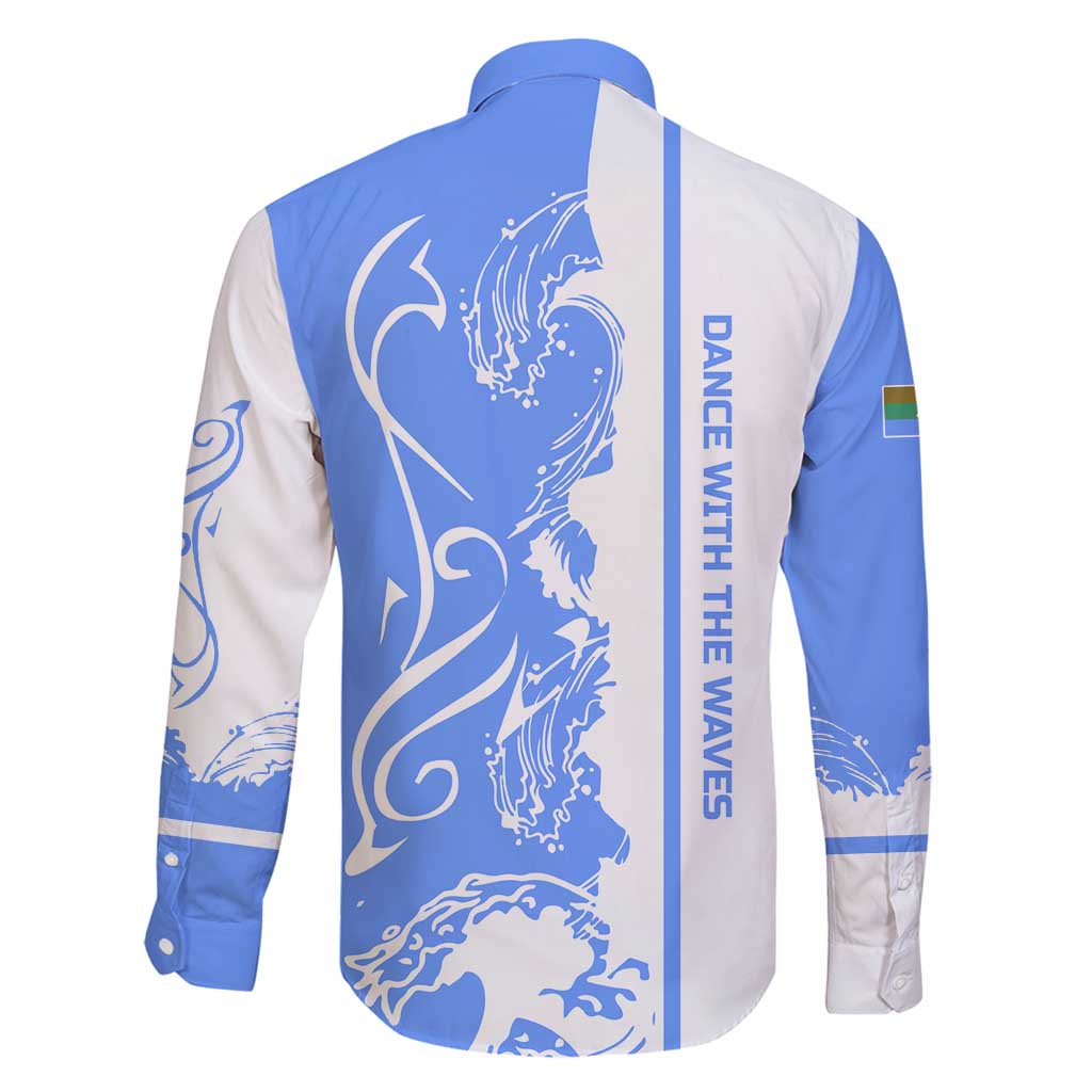 Nicaragua North Caribbean Coast Family Matching Puletasi and Hawaiian Shirt with Ocean Wave Pattern and Dance with the Waves - Wonder Print Shop