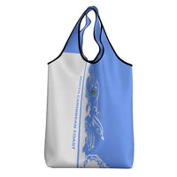 Nicaragua North Caribbean Coast Grocery Bag with Ocean Wave Pattern and Dance with the Waves - Wonder Print Shop