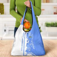 Nicaragua North Caribbean Coast Grocery Bag with Ocean Wave Pattern and Dance with the Waves - Wonder Print Shop