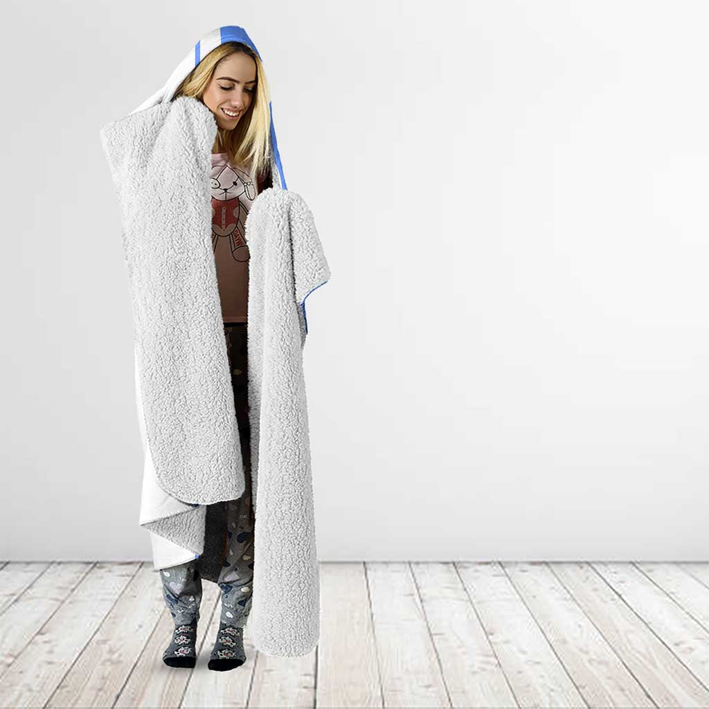 Nicaragua North Caribbean Coast Hooded Blanket with Ocean Wave Pattern and Dance with the Waves - Wonder Print Shop