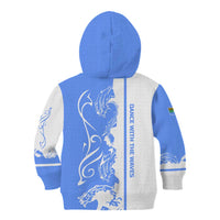 Nicaragua North Caribbean Coast Kid Hoodie with Ocean Wave Pattern and Dance with the Waves - Wonder Print Shop
