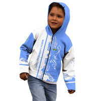 Nicaragua North Caribbean Coast Kid Hoodie with Ocean Wave Pattern and Dance with the Waves - Wonder Print Shop