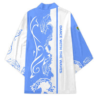 Nicaragua North Caribbean Coast Kimono with Ocean Wave Pattern and Dance with the Waves - Wonder Print Shop