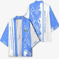 Nicaragua North Caribbean Coast Kimono with Ocean Wave Pattern and Dance with the Waves - Wonder Print Shop