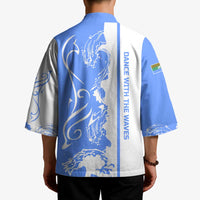 Nicaragua North Caribbean Coast Kimono with Ocean Wave Pattern and Dance with the Waves - Wonder Print Shop