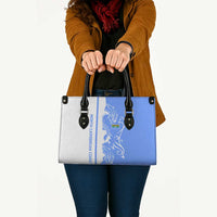 Nicaragua North Caribbean Coast Leather Bag with Ocean Wave Pattern and Dance with the Waves - Wonder Print Shop