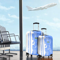 Nicaragua North Caribbean Coast Luggage Cover with Ocean Wave Pattern and Dance with the Waves - Wonder Print Shop