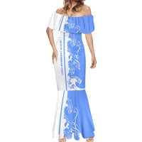 Nicaragua North Caribbean Coast Mermaid Dress with Ocean Wave Pattern and Dance with the Waves - Wonder Print Shop